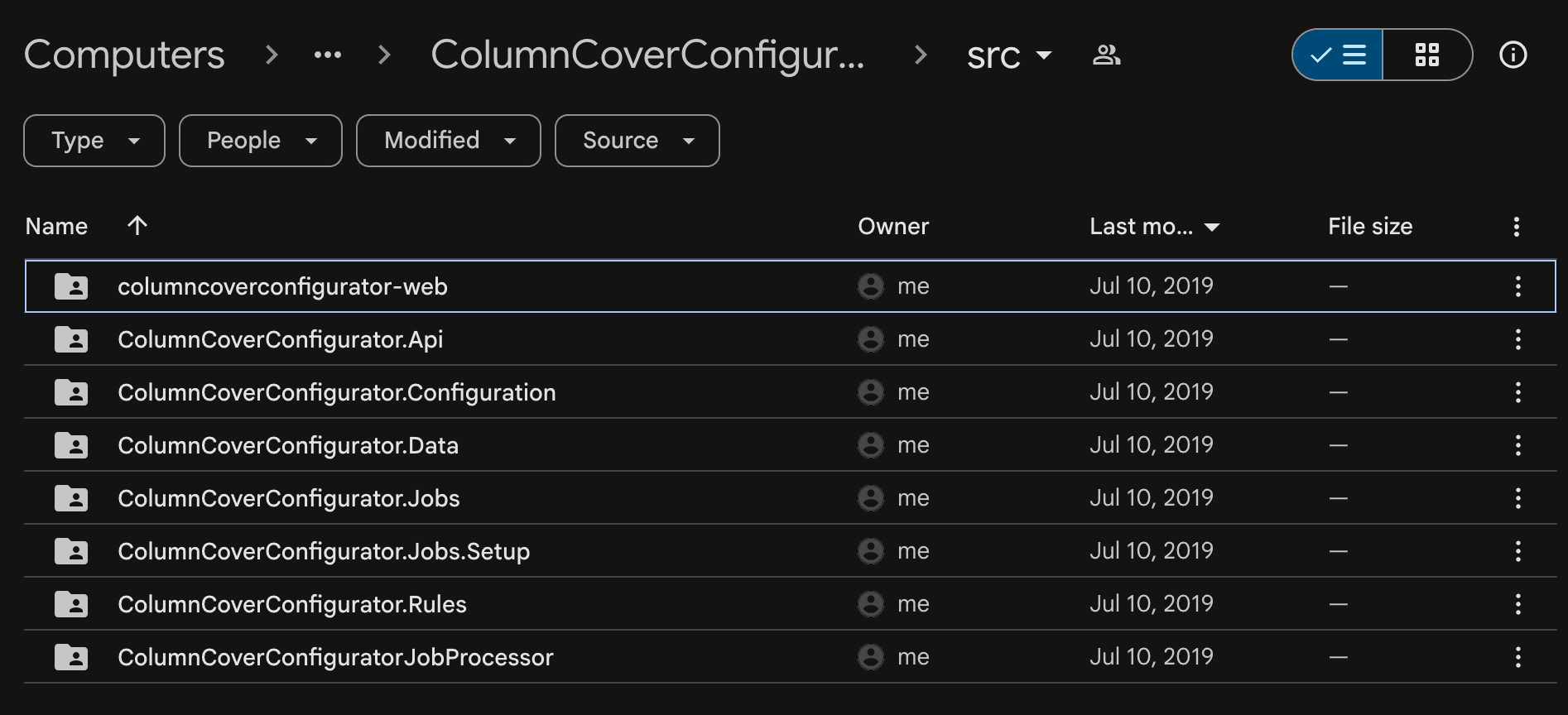 D3ColumnCoverConfigurator Source Code Structure